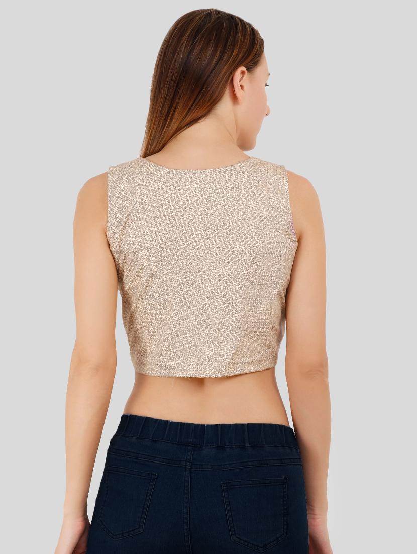 sleeveless printed crop top - 16277814 - Zoom Image - 3