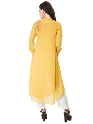 embellished high-low kurta - 16279393 - Standard Image - 3
