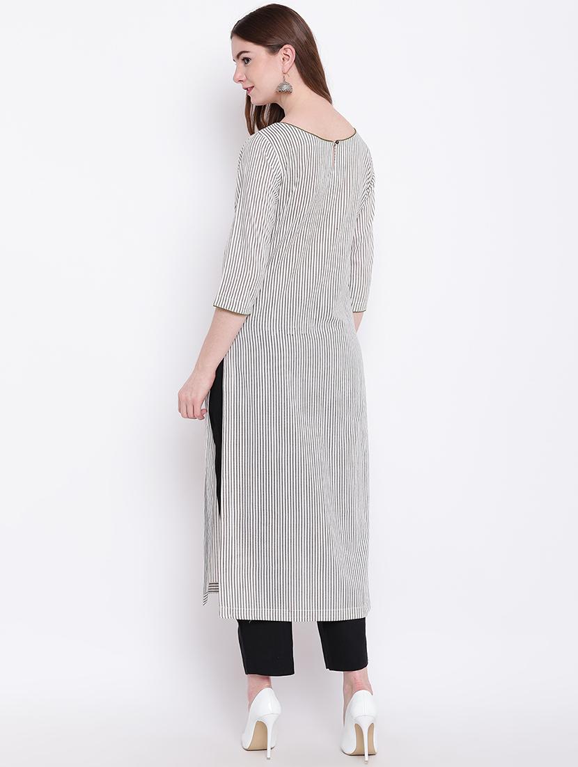 printed straight kurta - 16281023 - Zoom Image - 3