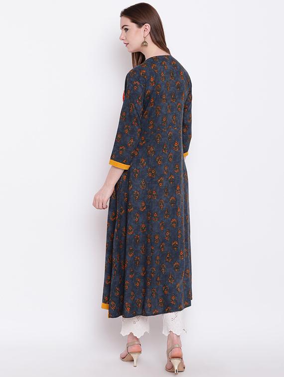 Printed flared kurta - 16281073 - Zoom Image - 3