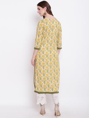 Embroidered straight kurta - 16281082 - Standard Image - 3