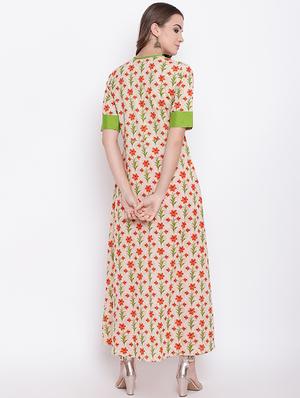 Floral a-line kurta - 16281127 - Standard Image - 3
