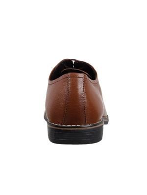 brown leather lace-up oxfords - 16281164 - Standard Image - 3