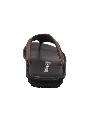 brown leather toe separator slippers - 16281170 - Standard Image - 3