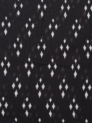 chevron ikat printed saree with blouse - 16282230 - Standard Image - 3