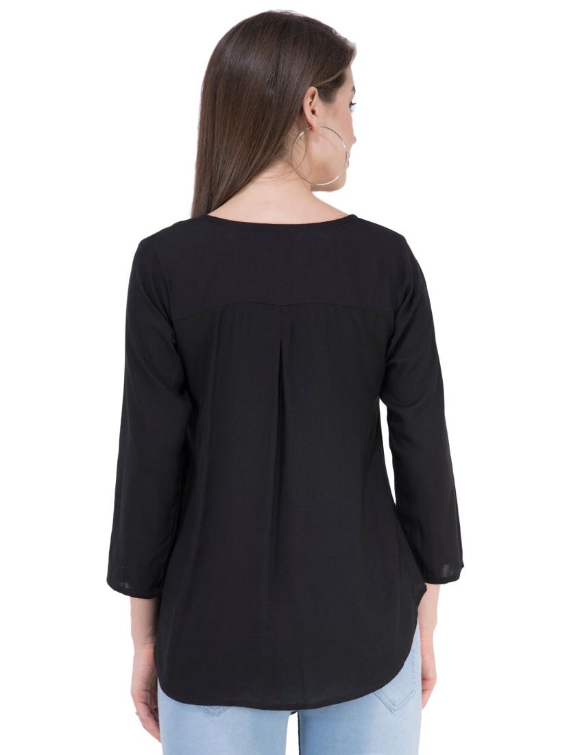long sleeved embroidered top - 16282552 - Zoom Image - 3