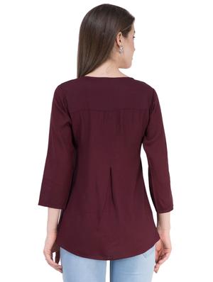 gather detail embroidered top - 16282554 - Standard Image - 3