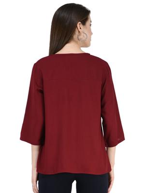 long sleeved embroidered top - 16282575 - Standard Image - 3