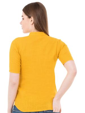 mandarin collar short sleeved shirt - 16282655 - Standard Image - 3