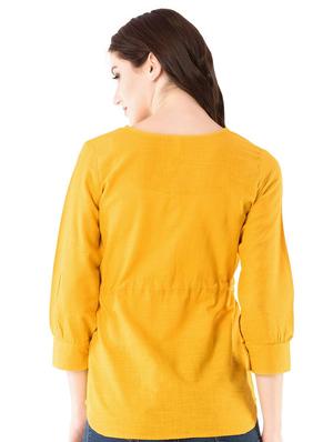tie front long sleeved top - 16282659 - Standard Image - 3