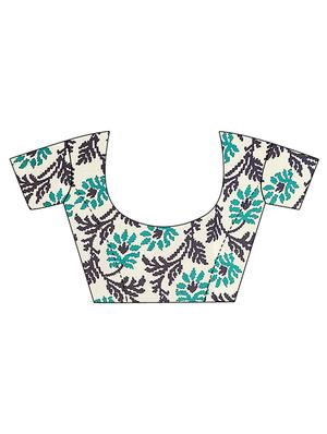 Floral printed saree with blouse - 16282692 - Standard Image - 3