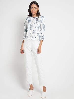 zip up floral jacket - 16282866 - Standard Image - 3
