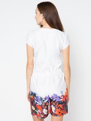 tie front printed romper - 16282883 - Standard Image - 3