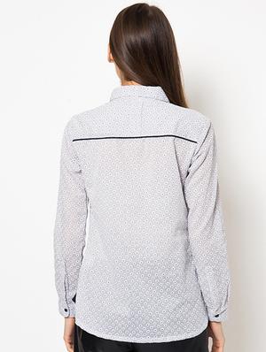 piping detail long sleeved shirt - 16282886 - Standard Image - 3