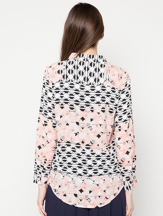 curved hem long sleeved shirt - 16282887 - Zoom Image - 3