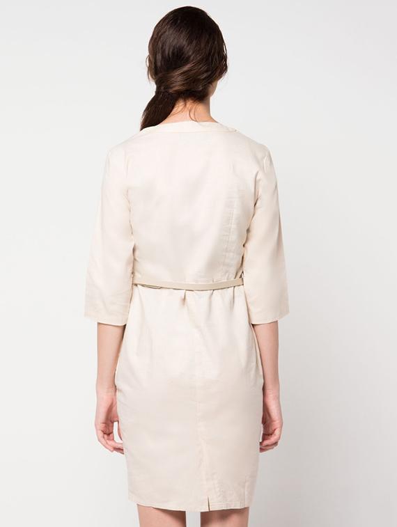 concealed placket belted sheath dress - 16282925 - Zoom Image - 3