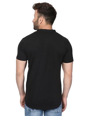black solid asymmetric tshirt - 16285466 - Standard Image - 3