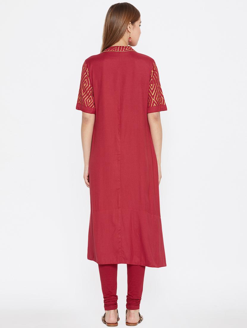 high-low kurta legging set - 16286140 - Zoom Image - 3
