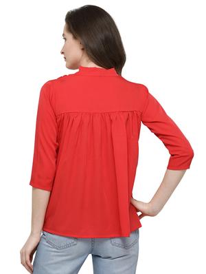 tie knot neck gathered top - 16286151 - Standard Image - 3