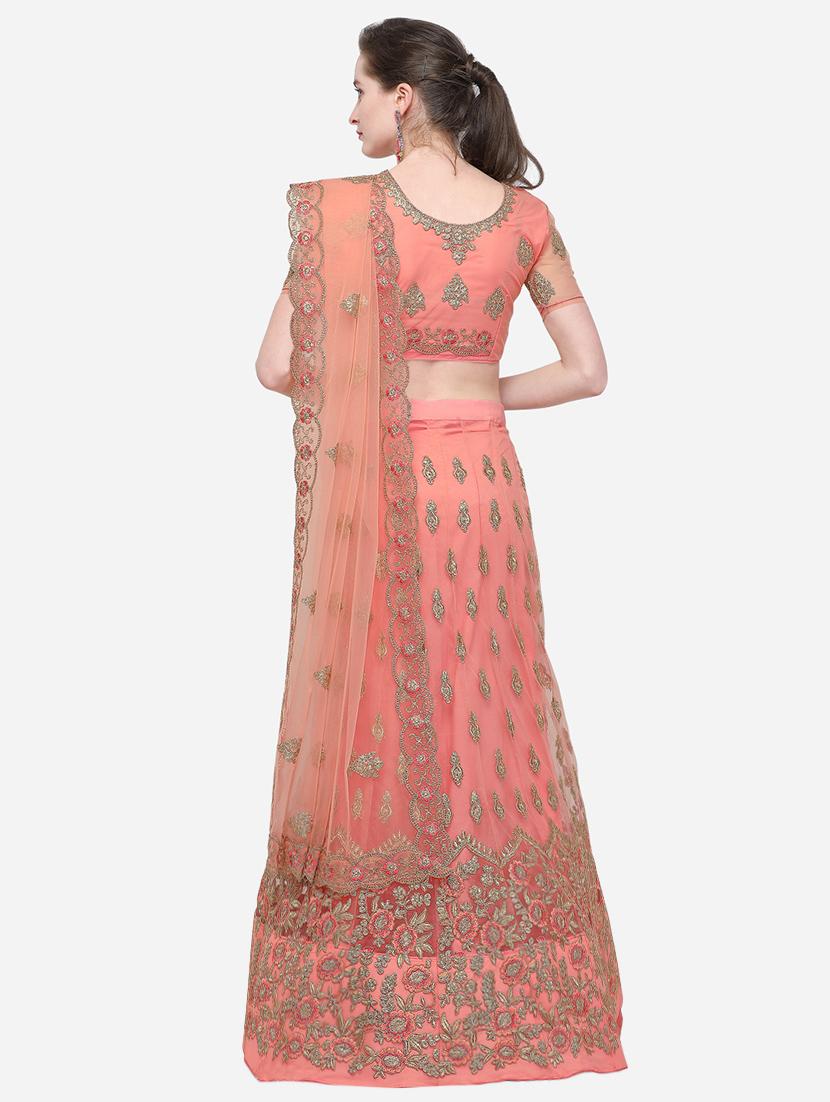 floral embroidered flared lehenga - 16287461 - Zoom Image - 3