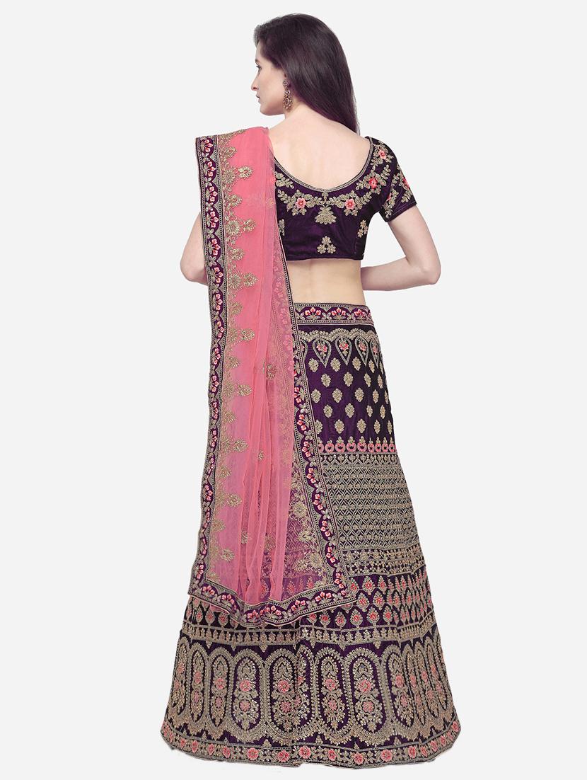 embroidered flared lehenga - 16287466 - Zoom Image - 3