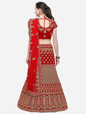 embroidered flared lehenga - 16287468 - Standard Image - 3