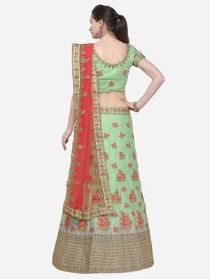 embroidered flared lehenga - 16287474 - Standard Image - 3