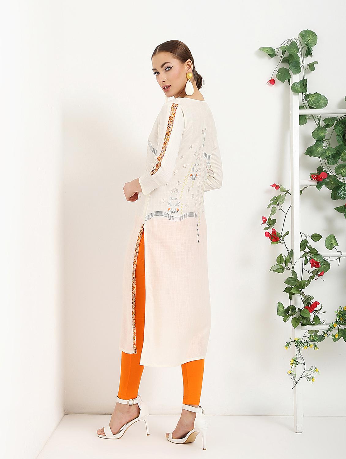 digital printed straight kurta - 16287699 - Zoom Image - 3
