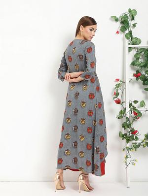 conversational printed layered kurta - 16287702 - Standard Image - 3