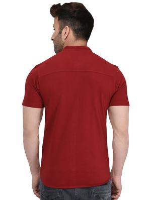 red solid casual shirt - 16289177 - Standard Image - 3