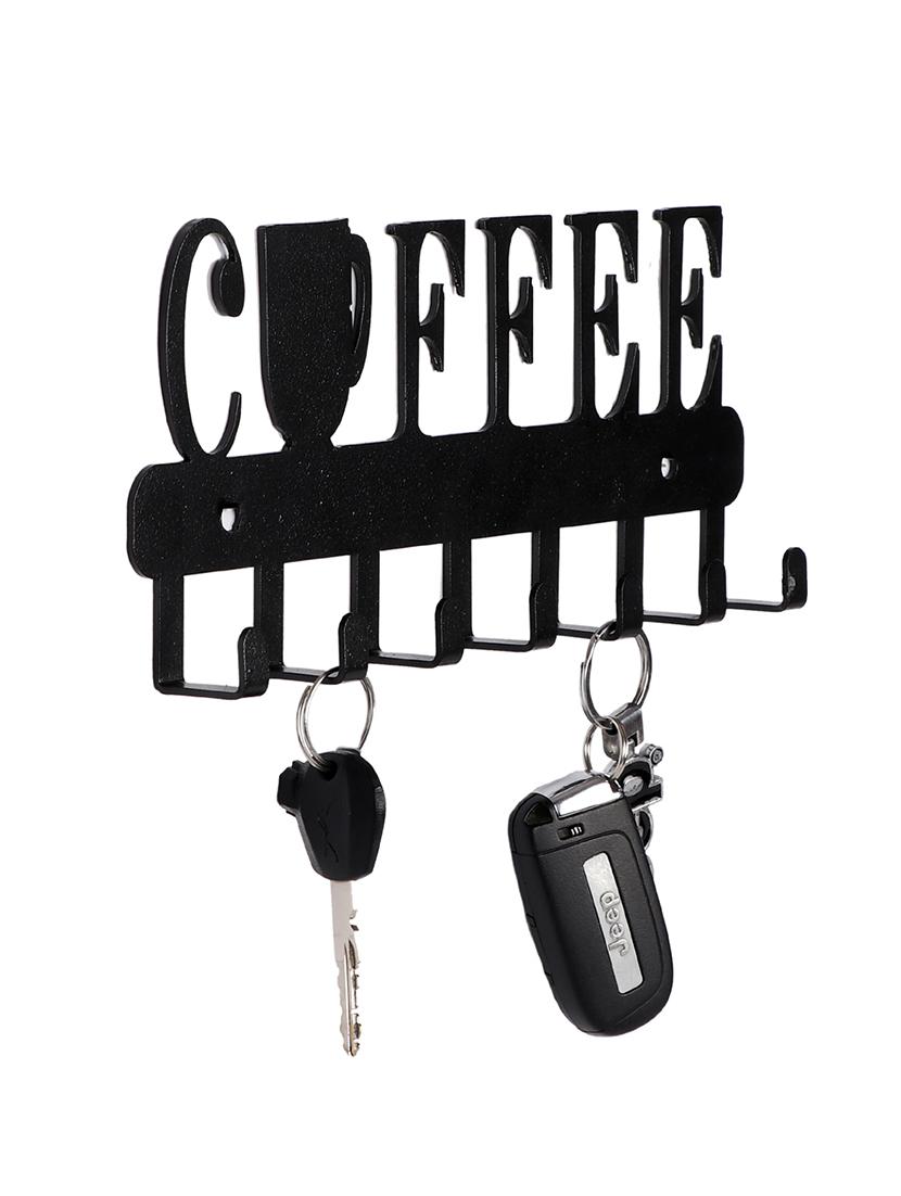 Sehaz Artworks Metel Wall Hooks for keys | 7 Hook Cappuccino Wall Rack Holder for Kitchen Utensil | Hat Rack - 16289592 - Zoom Image - 3