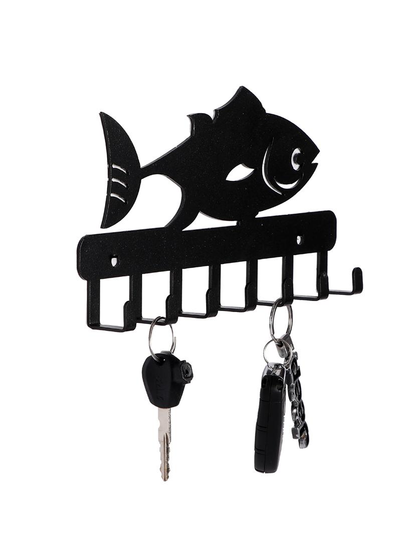Sehaz Artworks Metel Wall Hooks for keys | 7 Hook Fish Wall Rack Holder for Kitchen Utensil | Hat Rack - 16289595 - Zoom Image - 3