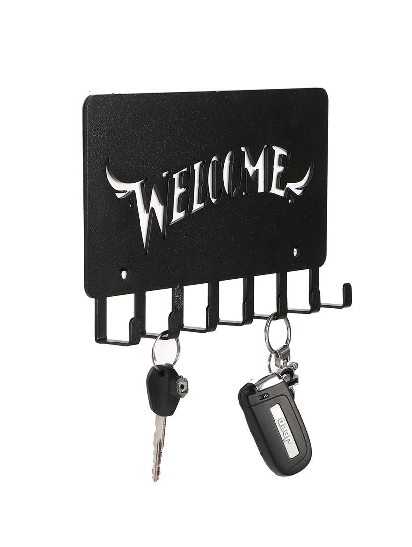 Sehaz Artworks Metel Wall Hooks for keys | 7 Hook Welcome Wall Rack Holder for Kitchen Utensil | Hat Rack - 16289605 - Zoom Image - 3