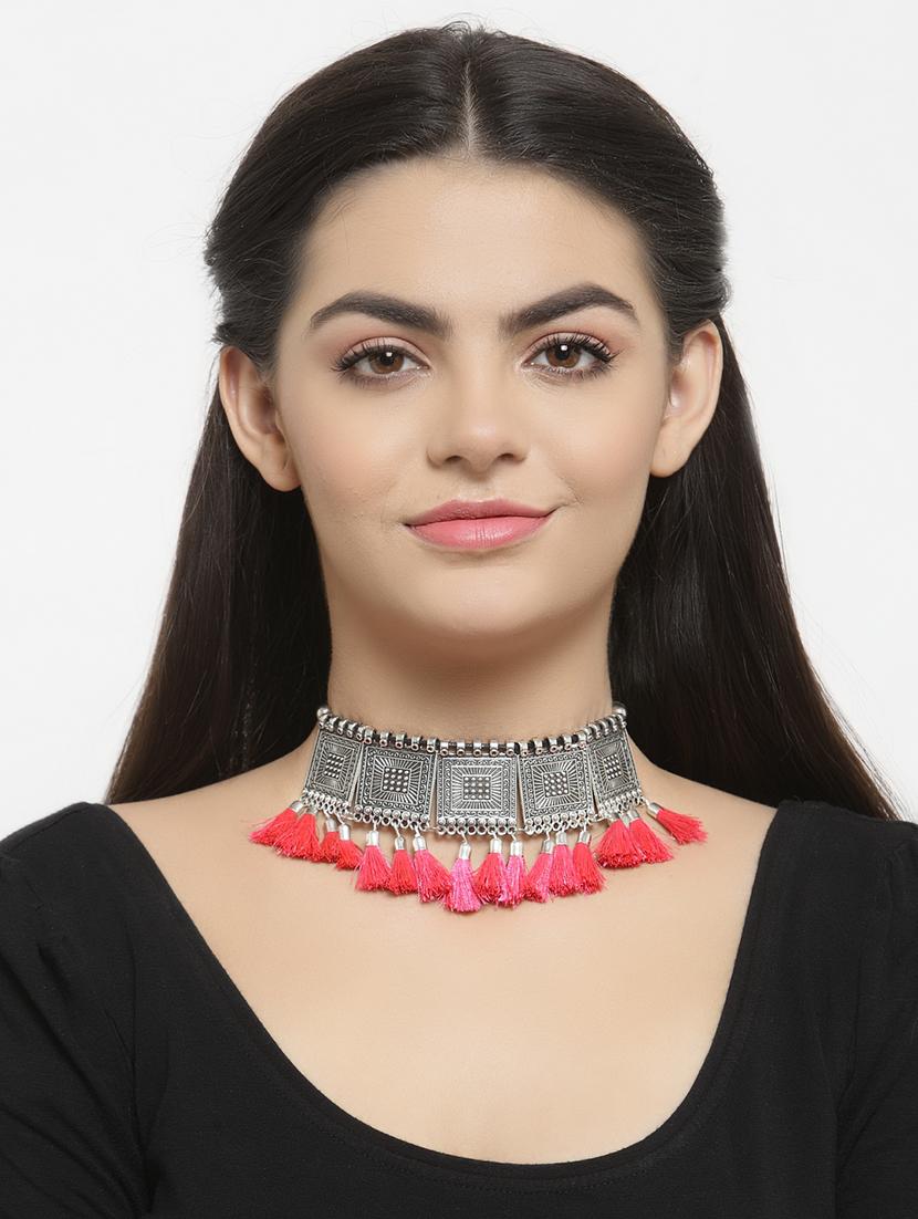 pink choker necklace - 16289623 - Zoom Image - 3