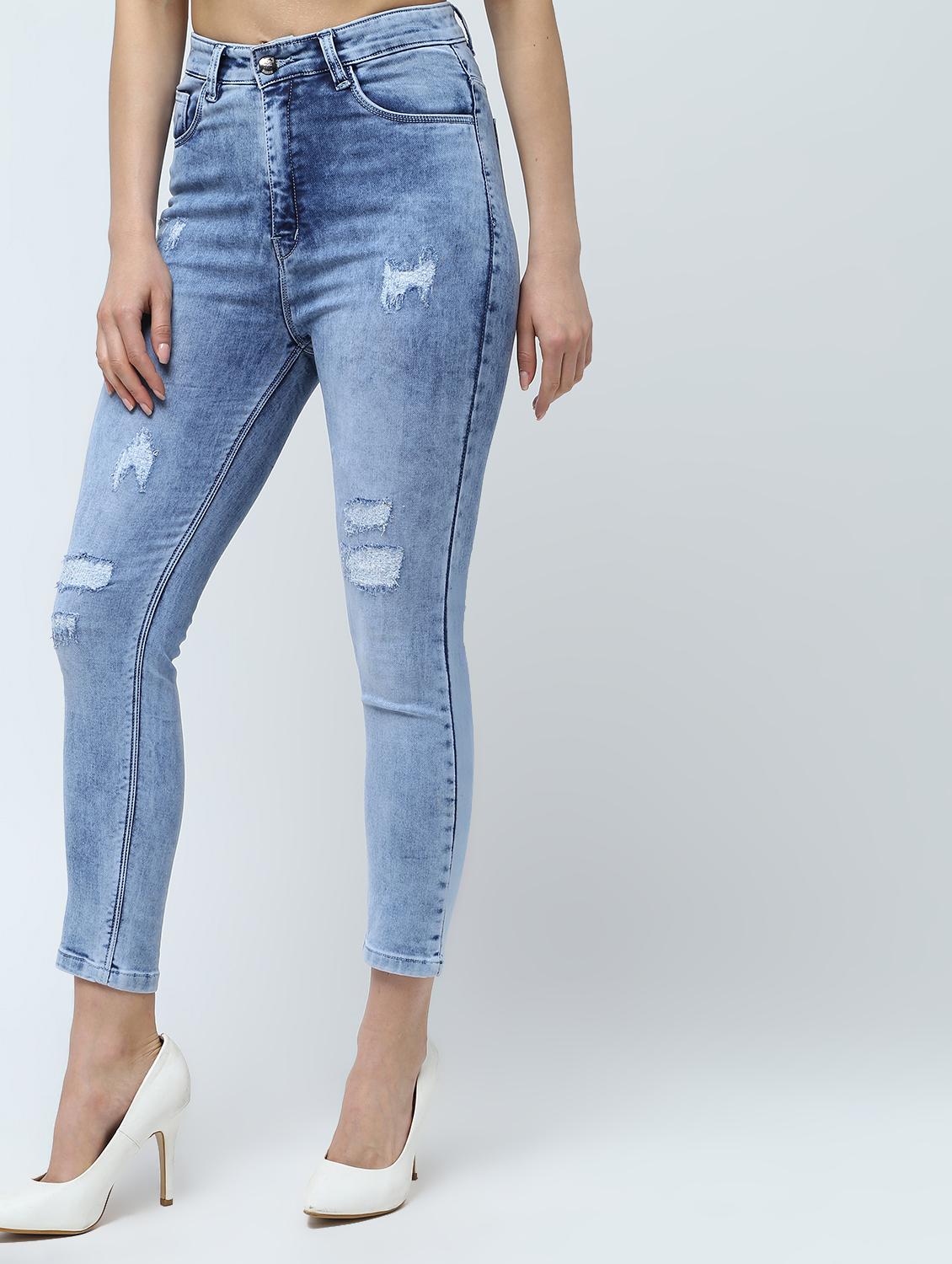 high rise stone washed jeans - 16289700 - Zoom Image - 3