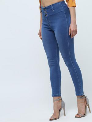 high rise stone washed jeans - 16289702 - Standard Image - 3