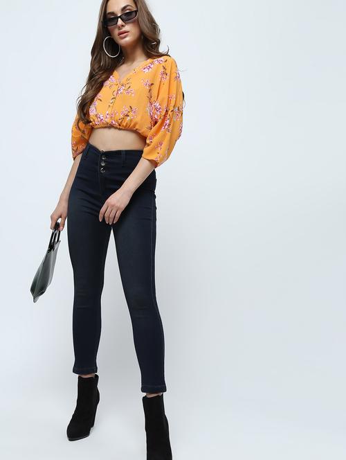 high rise stone washed jeans - 16289704 - Very Small Image - 1