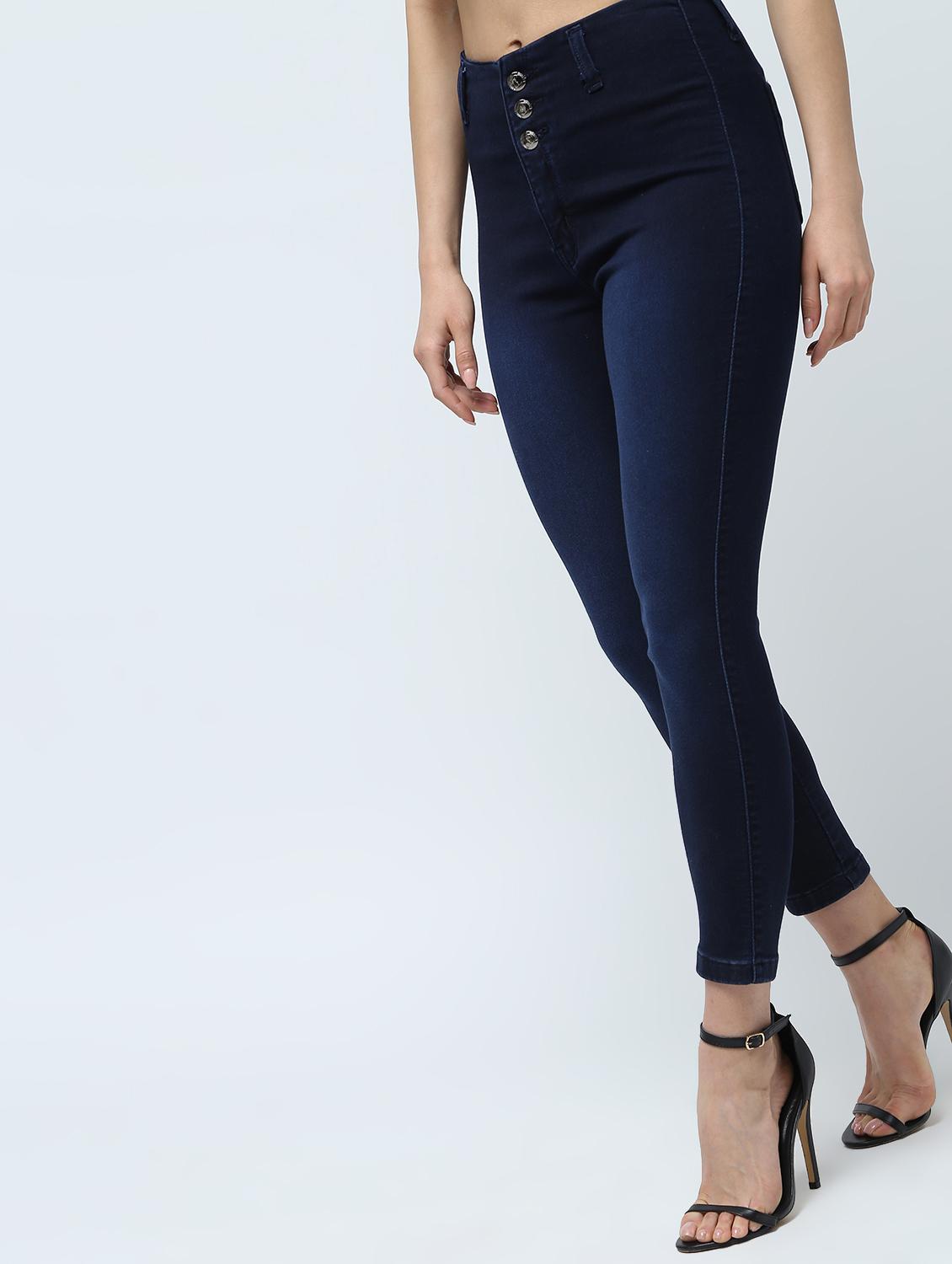 high rise stone washed jeans - 16289705 - Zoom Image - 3