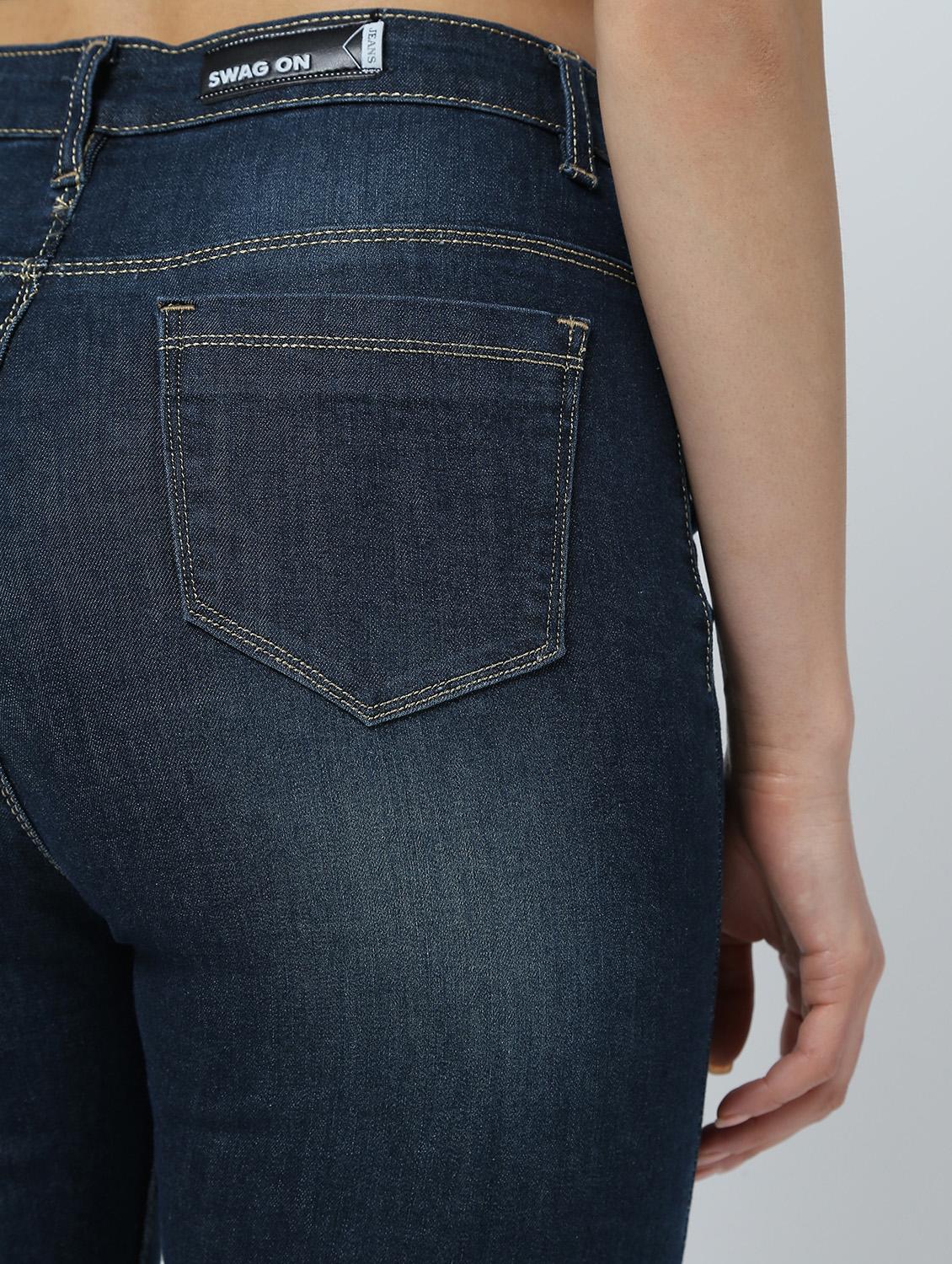 high rise stone washed jeans - 16289706 - Zoom Image - 6
