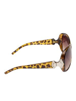 lof leopard over size full rim uv protected sunglasses for women - 16290131 - Standard Image - 3