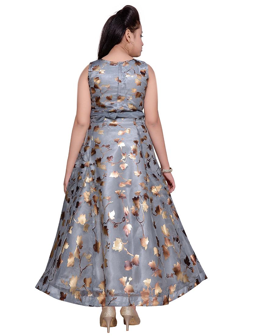 floral printed party gown - 16291902 - Zoom Image - 3
