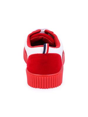 red suede lace up sneakers - 16292247 - Standard Image - 3