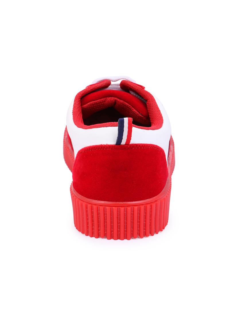 red suede lace up sneakers - 16292247 - Zoom Image - 3