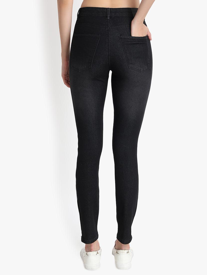 side tapped stone wash jeans - 16293243 - Zoom Image - 3