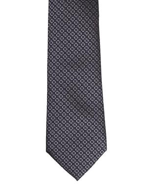 grey microfiber tie, pocket square and cuff links combo - 16293490 - Standard Image - 3