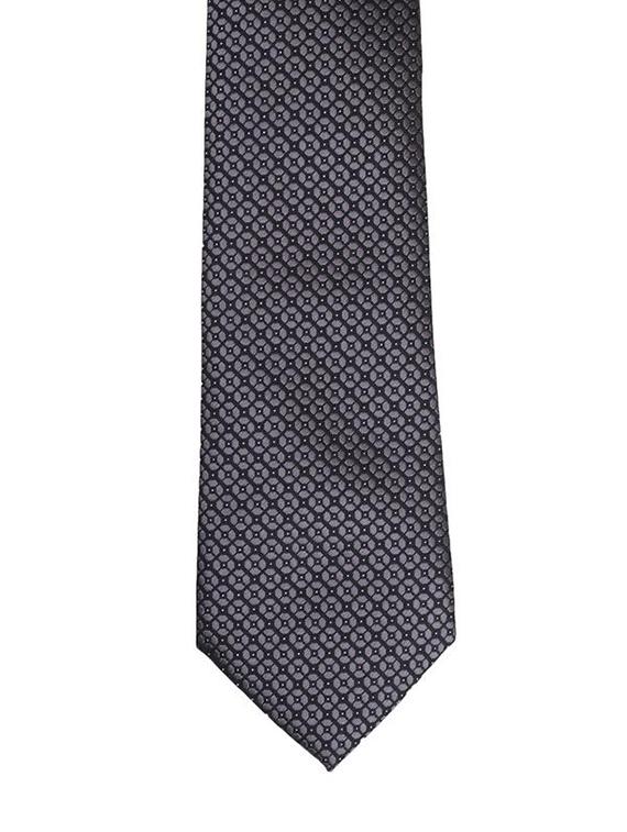 grey microfiber tie, pocket square and cuff links combo - 16293490 - Zoom Image - 3