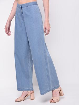 pocket patch wide leg denim trouser - 16293598 - Standard Image - 3