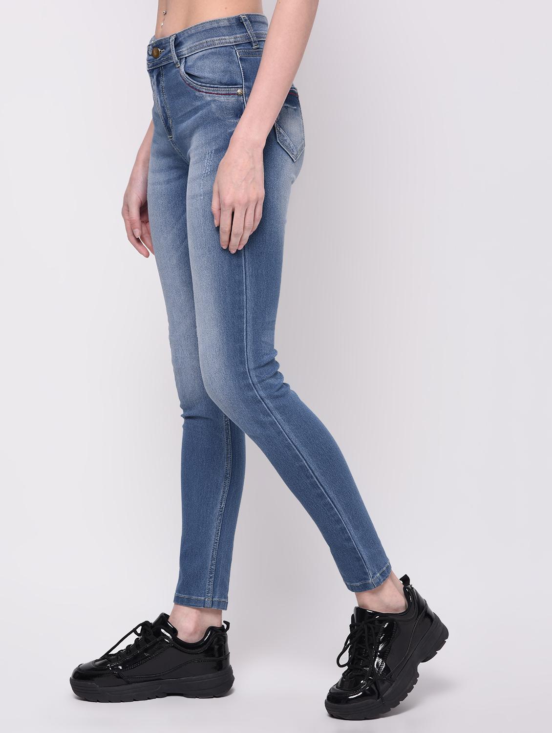 stone washed solid jeans - 16293611 - Zoom Image - 3