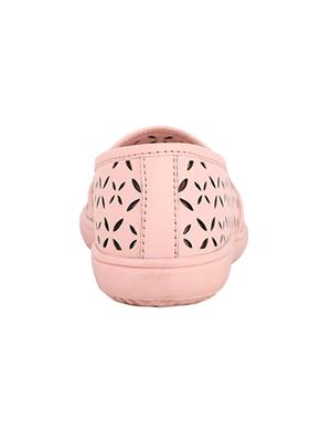 pink synthetic laceup casual shoes - 16294194 - Standard Image - 3