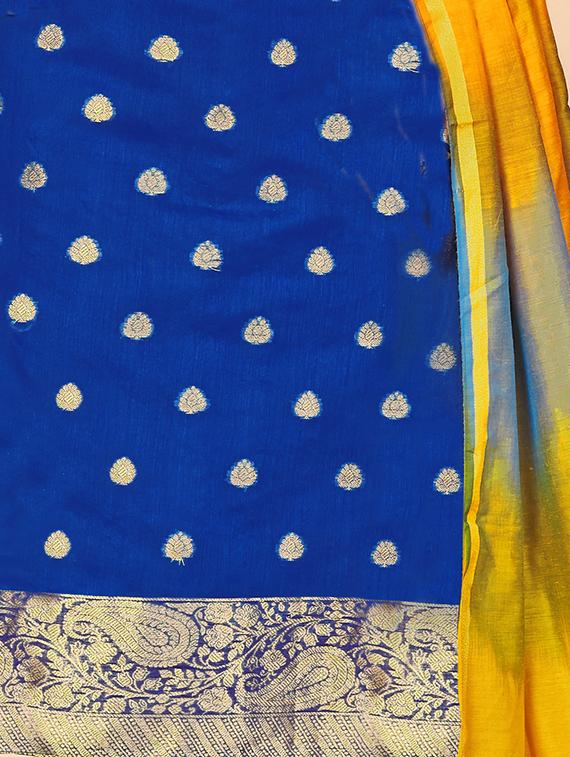 zari motifs unstitched churidaar suit - 16294261 - Zoom Image - 3